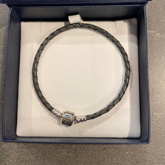 Pandora Jewelry - Pandora leather bracelet-new in box Grey